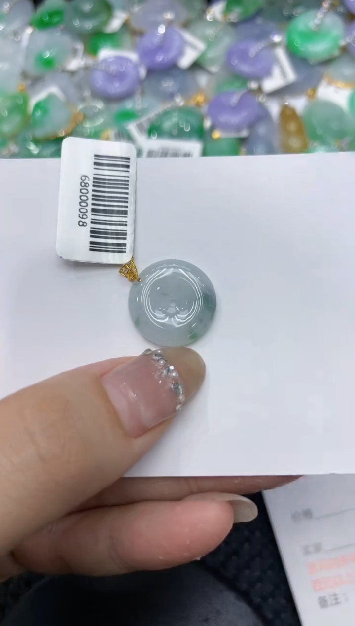 【闪购商品】翡翠颈饰18K金镶嵌222222222