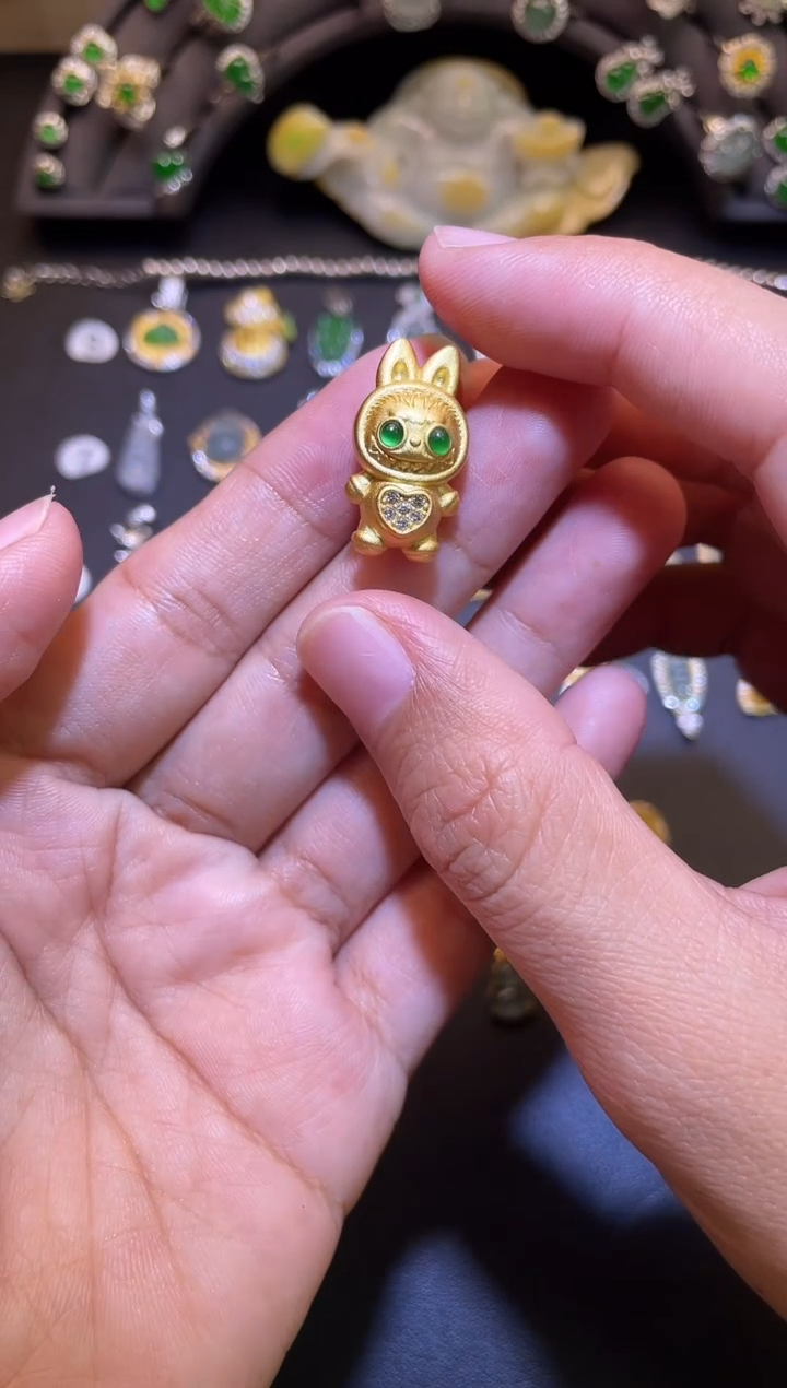 吊坠(不含链)银S925镶嵌翡翠1