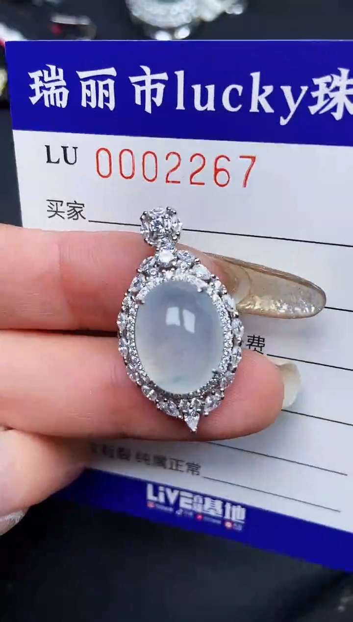 【闪购商品】翡翠颈饰银S925镶嵌2267