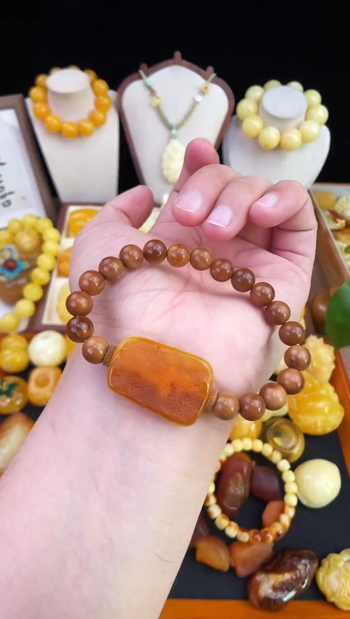 琥珀未镶嵌珠宝奇石柒月