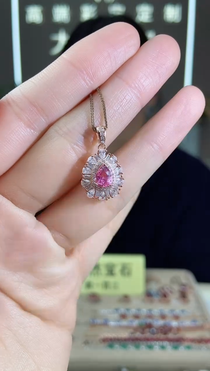 【闪购商品】蓝宝石颈饰银S925镶嵌颈饰