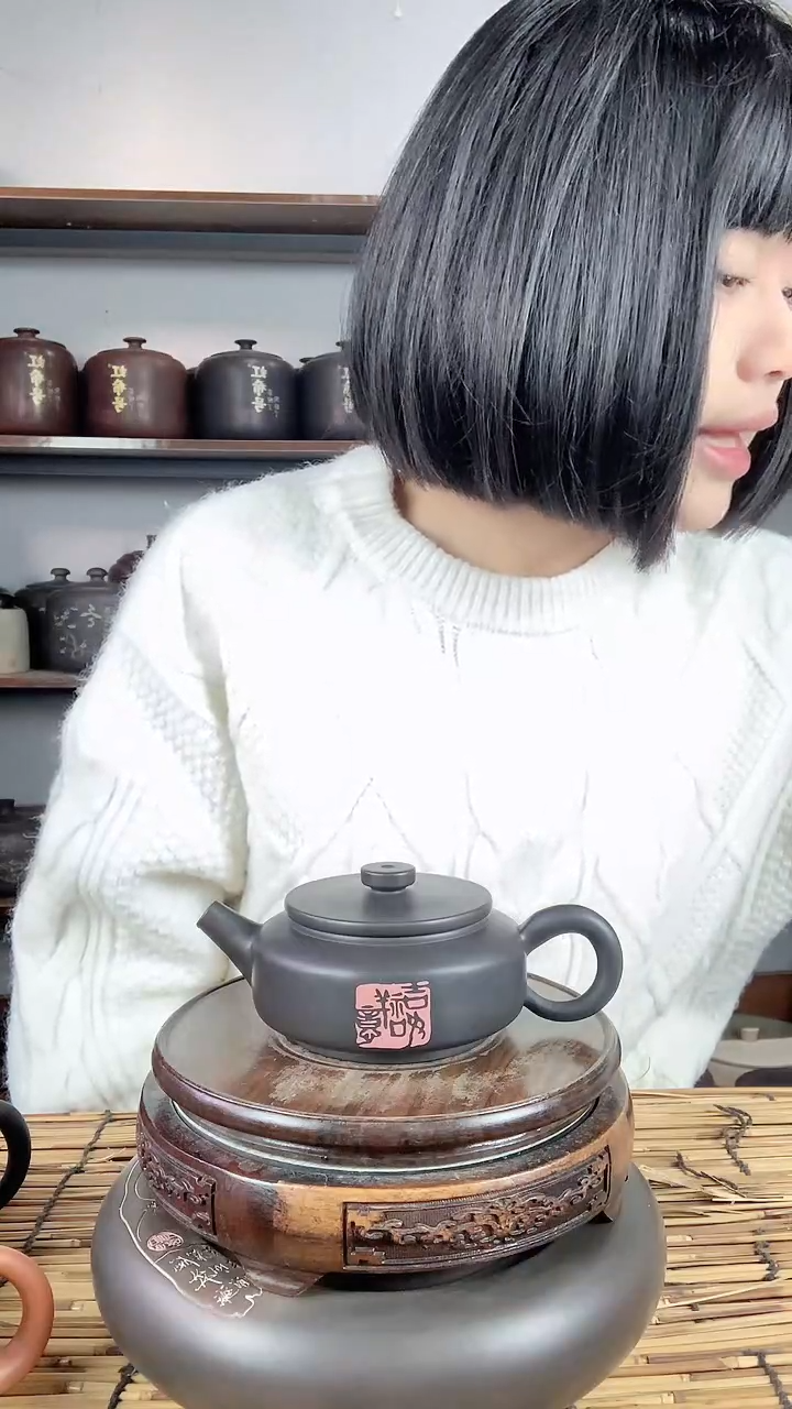【闪购商品】罐建水紫陶手工彩填壶