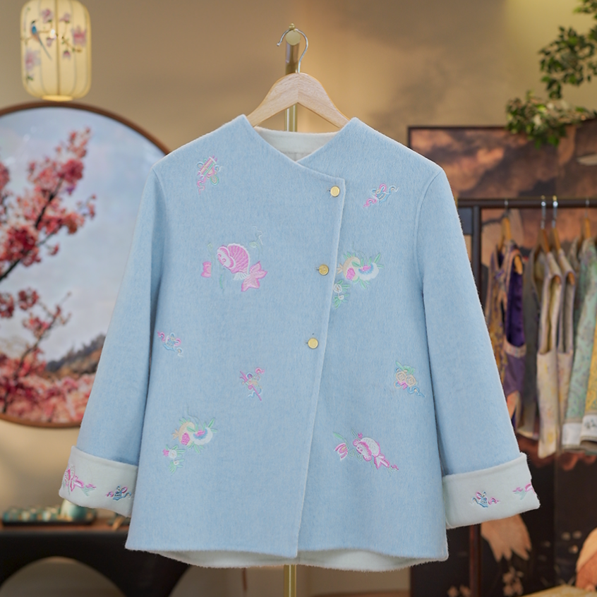 《司腾-外套》1195大衣厚款外套2025秋冬新款显气质开衫