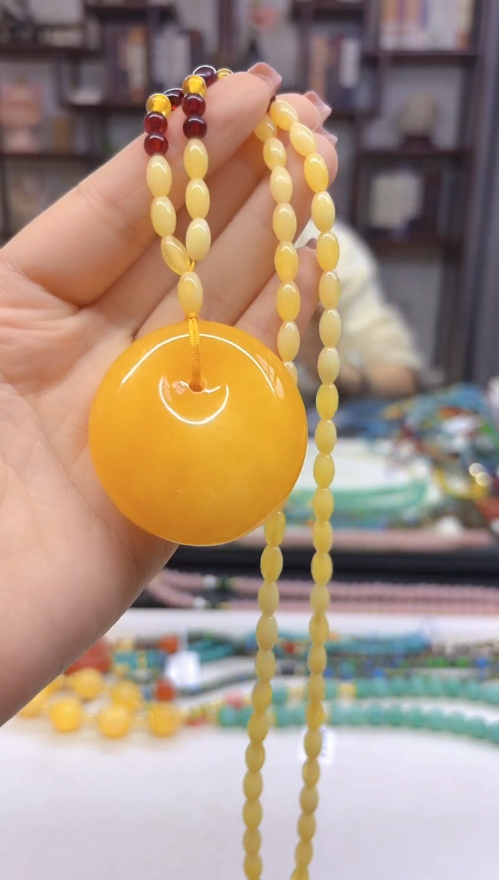 【闪购商品】蜜蜡毛衣链未镶嵌M662