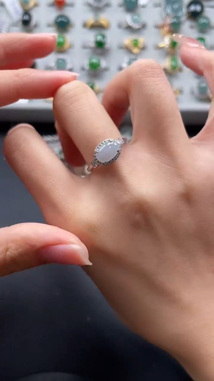 【闪购商品】翡翠戒指银S925镶嵌5645654