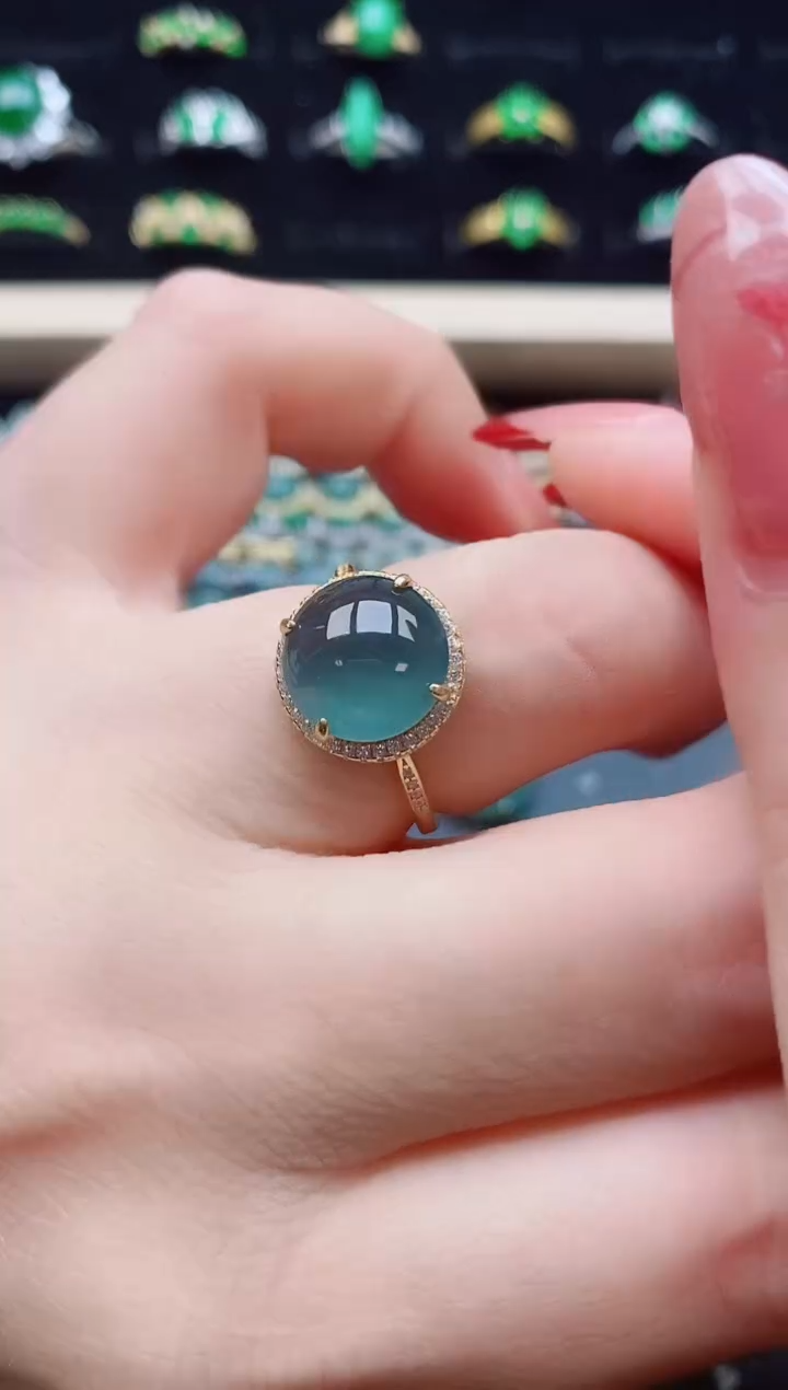 【闪购商品】翡翠戒指银S925镶嵌321321