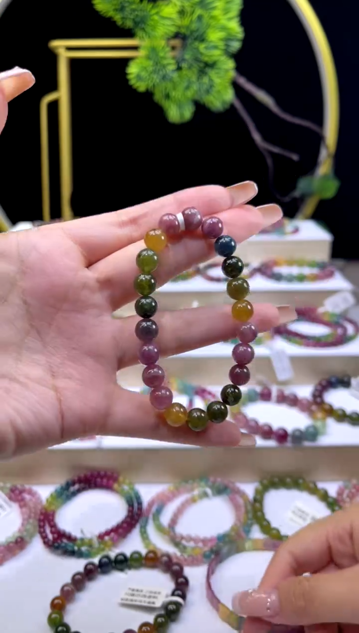 未镶嵌/碧玺8mm+单圈多样性发货