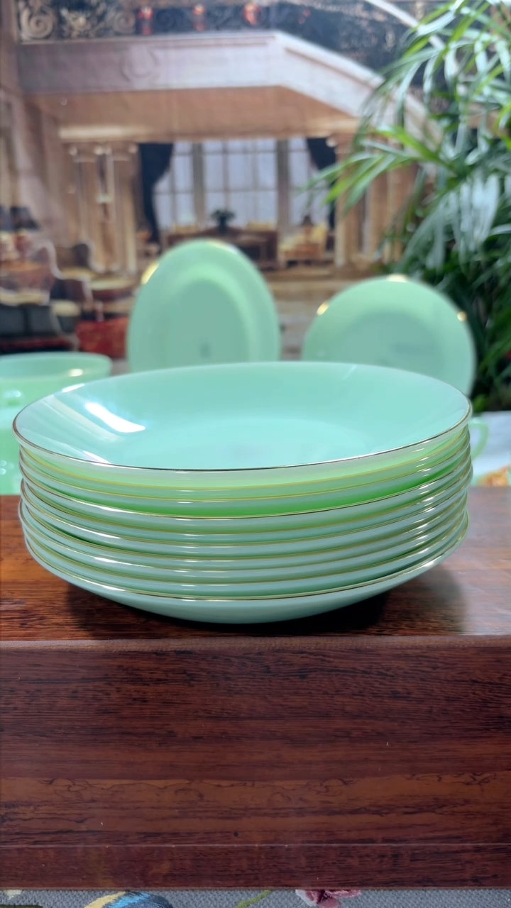 【闪购商品】...  8英寸深盘10个  玉瓷【贝美】 