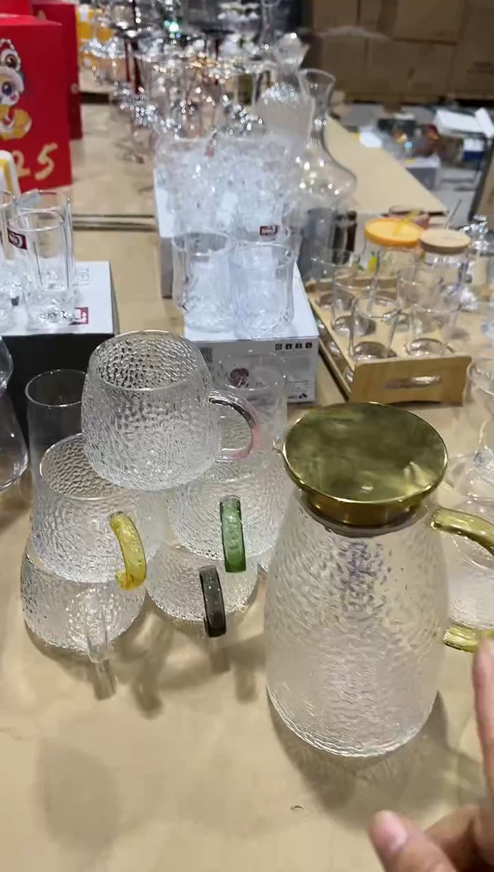 【闪购商品】玻璃无盖款青苹果闪购价1壶6杯