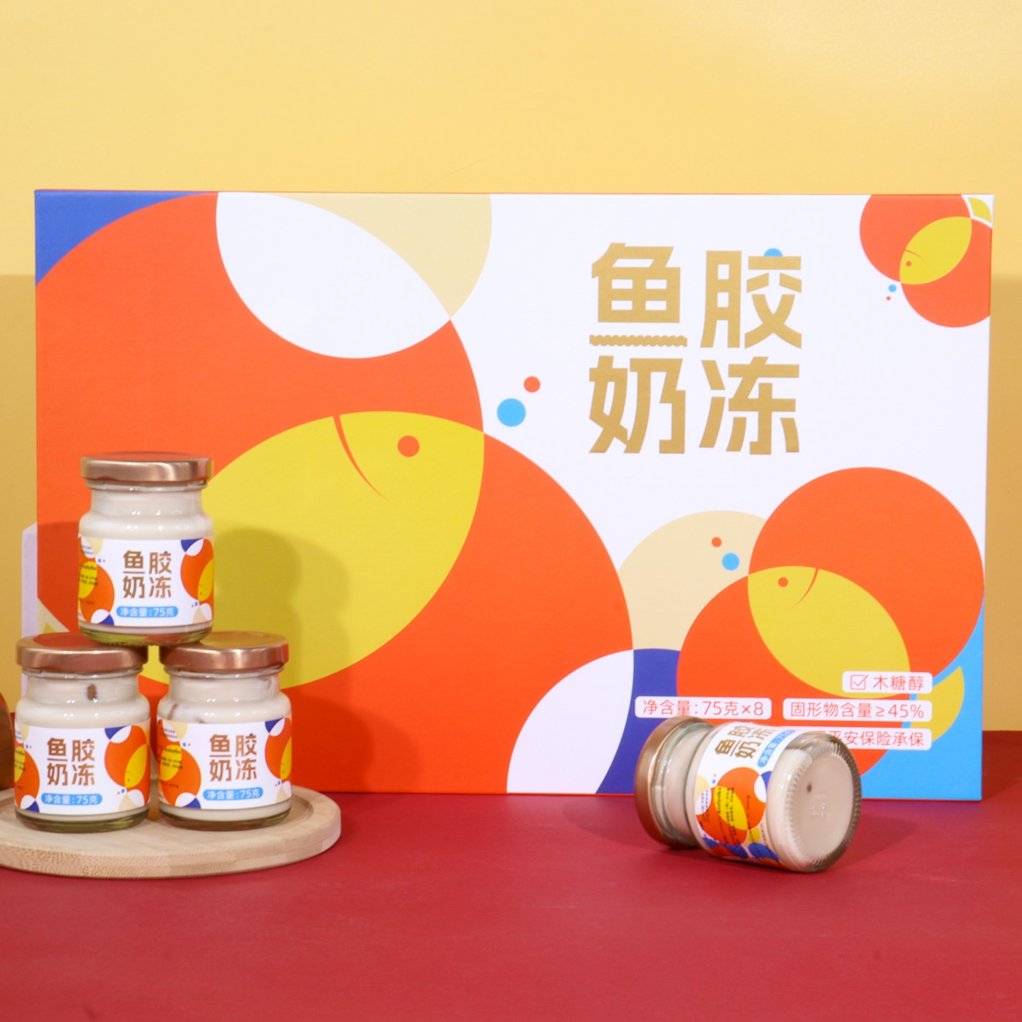 即食花胶奶冻牛奶鱼胶原味鲜炖孕妇女性月子滋补胶原蛋白营养代餐