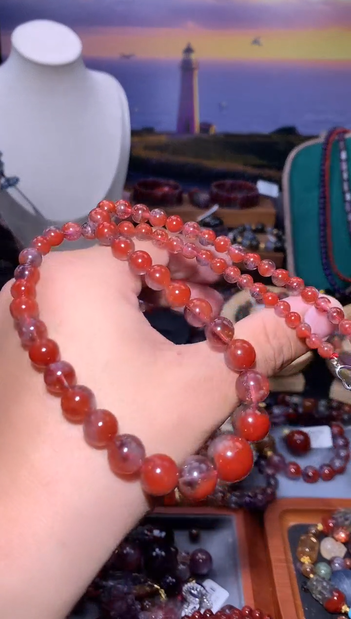 未镶嵌珠宝半成品水晶冷***下极光23荆棘玫瑰圆珠塔链