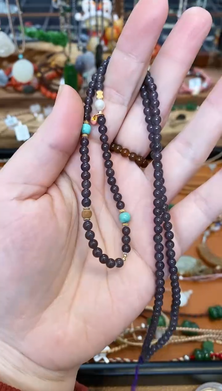 【闪购商品】和田玉颈饰未镶嵌烟紫项链