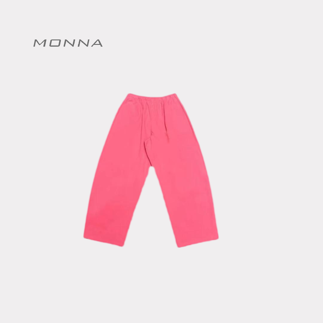 CiCi  极简小众纯色百搭棉质休闲弯刀小布裤 YLM00657