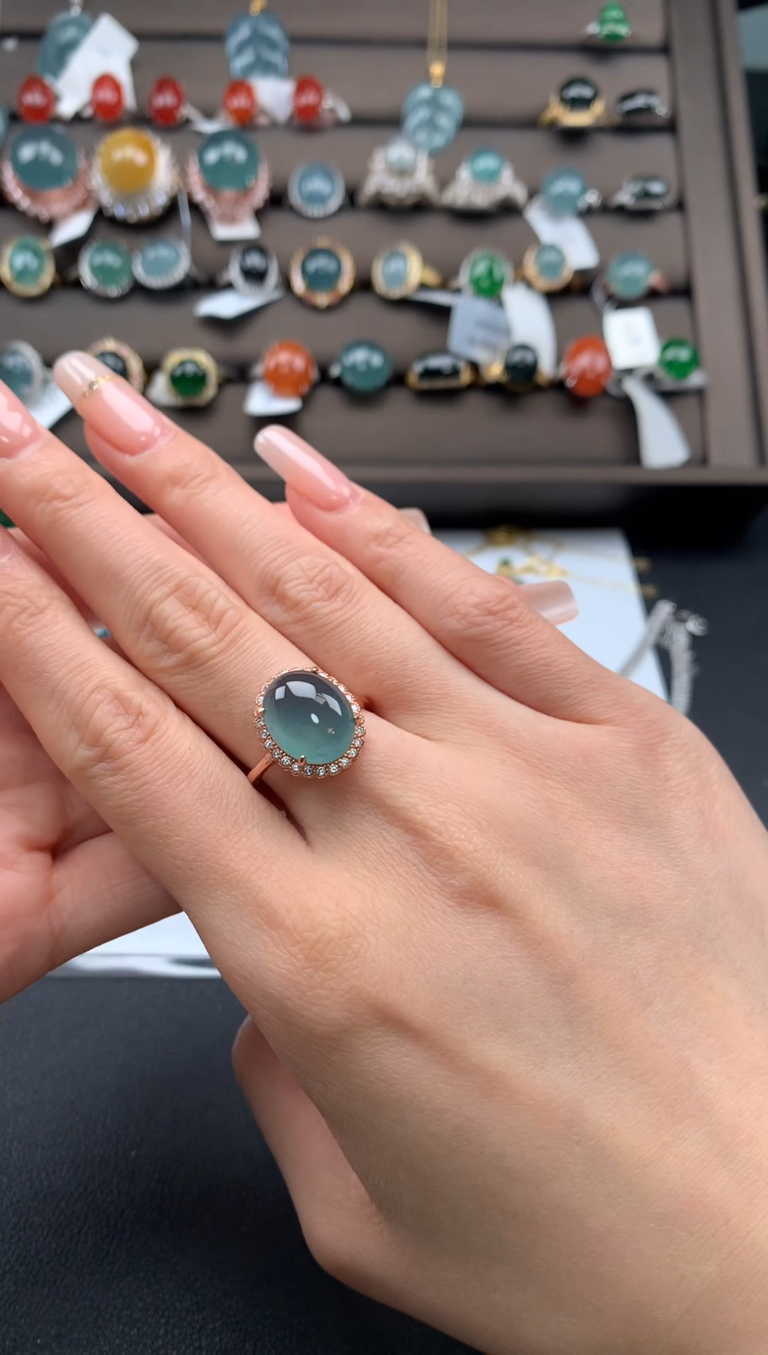 【闪购商品】翡翠戒指银S925镶嵌1323213