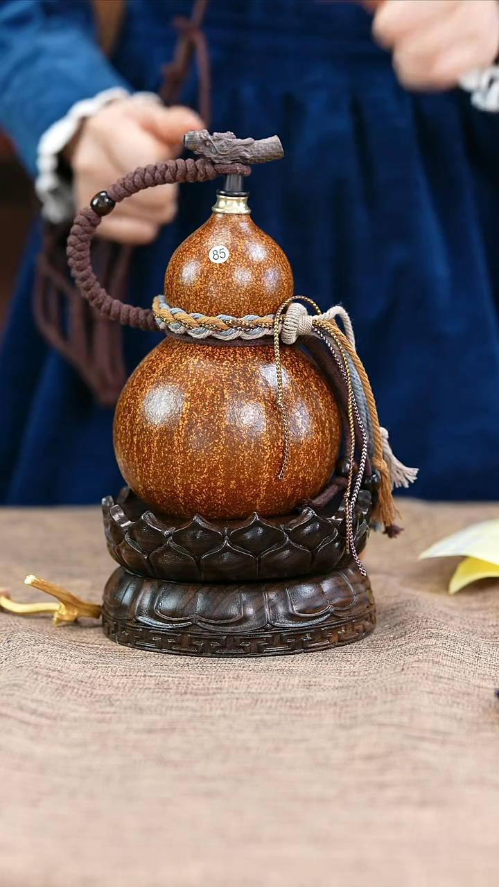 【闪购商品】85—光岳葫天然大漆酒葫芦不含莲花底座