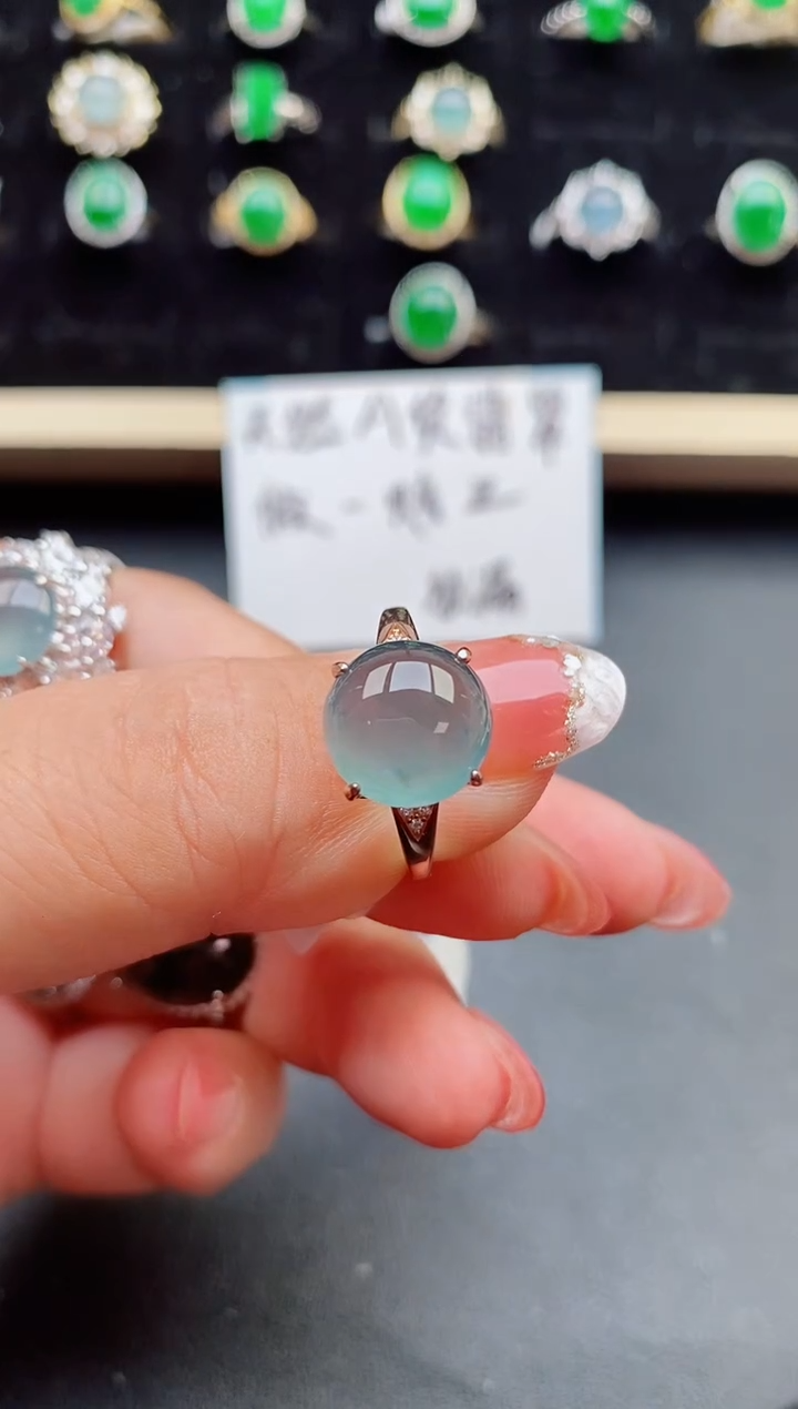 【闪购商品】翡翠戒指银S925镶嵌50800