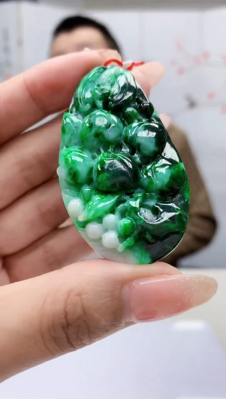 【闪购商品】定制翡翠未镶嵌4812MM-毛货挂件24