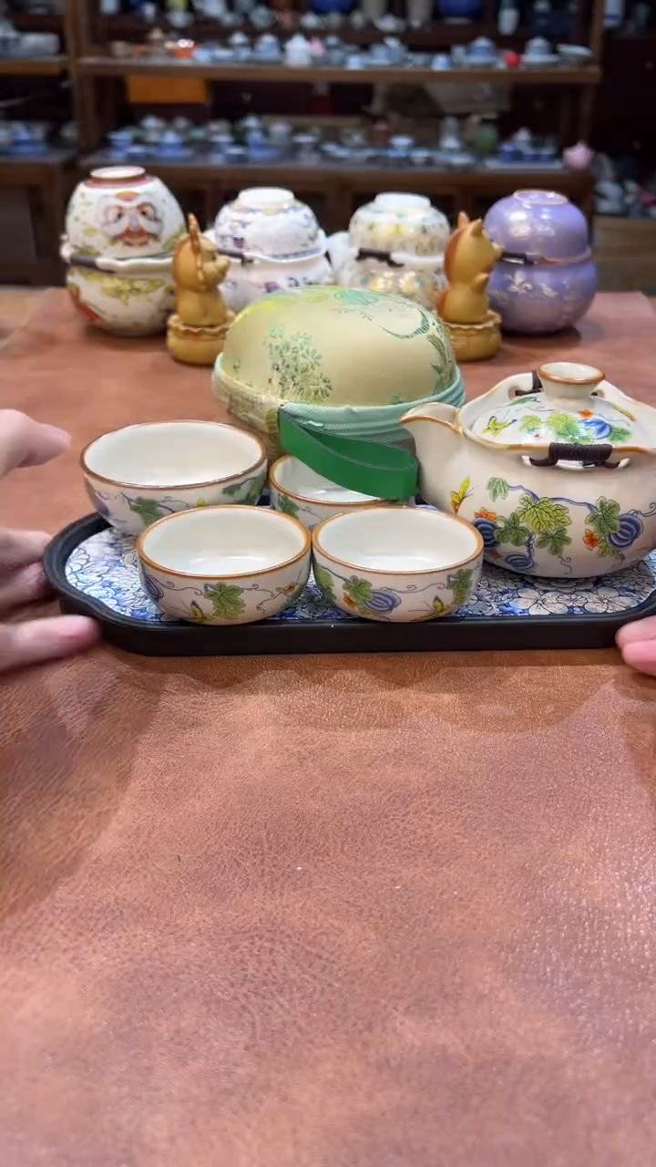 真的很便宜会开片的旅行茶具