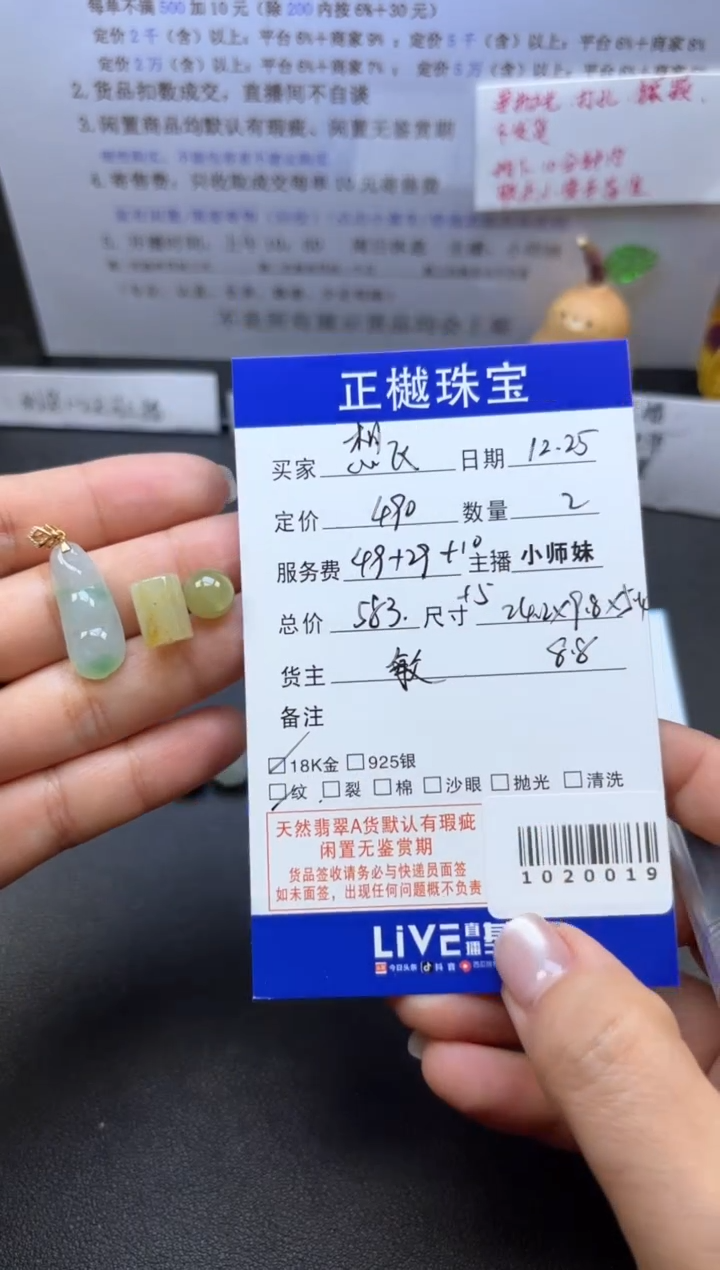 颈饰未镶嵌翡翠想*ZYZB-1020019