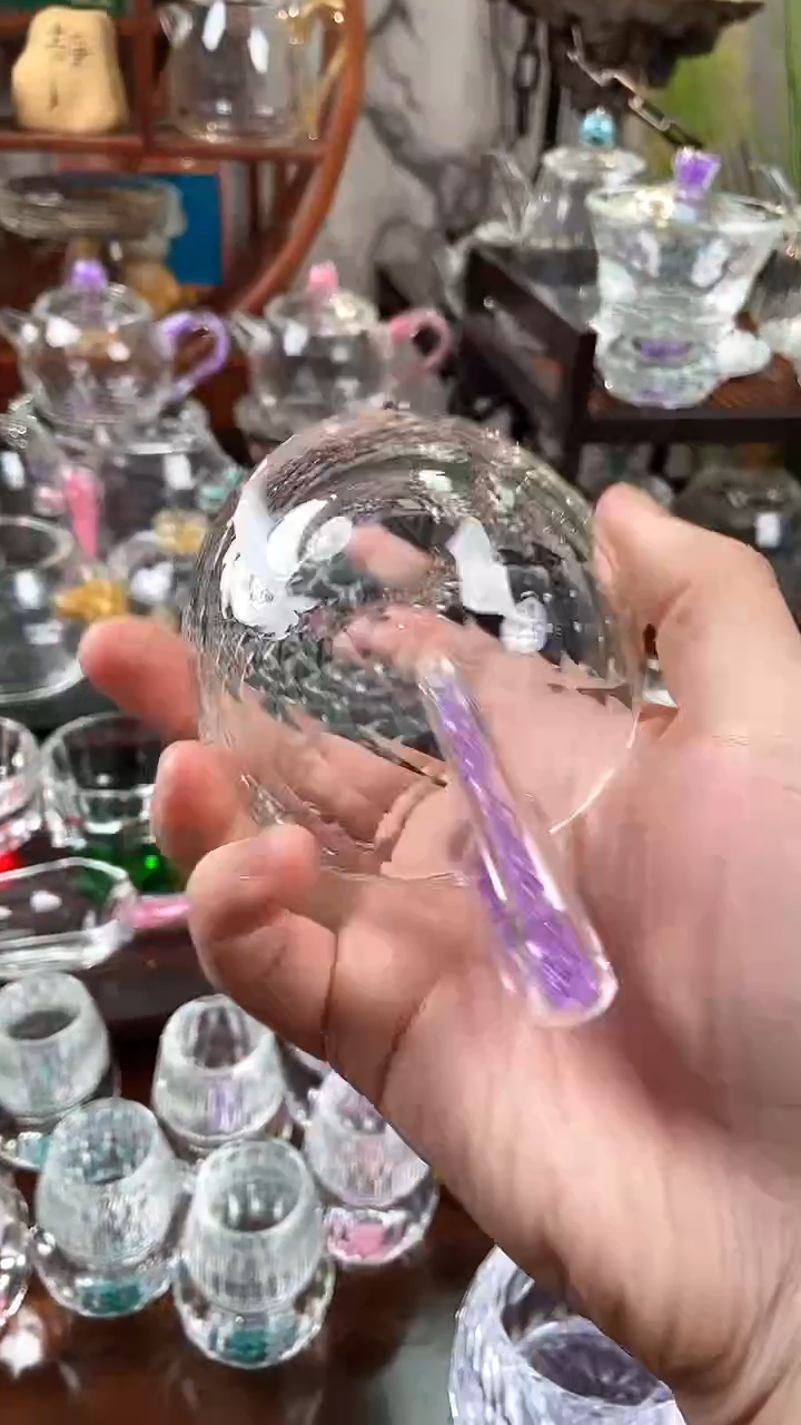 【闪购商品】玺宴新款水晶100毫升咖啡杯紫罗兰