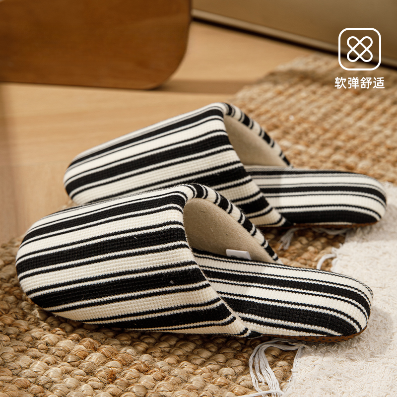静音软底家居防滑地板鞋情侣秋冬布拖鞋男女2025新款爆款棉拖亚麻