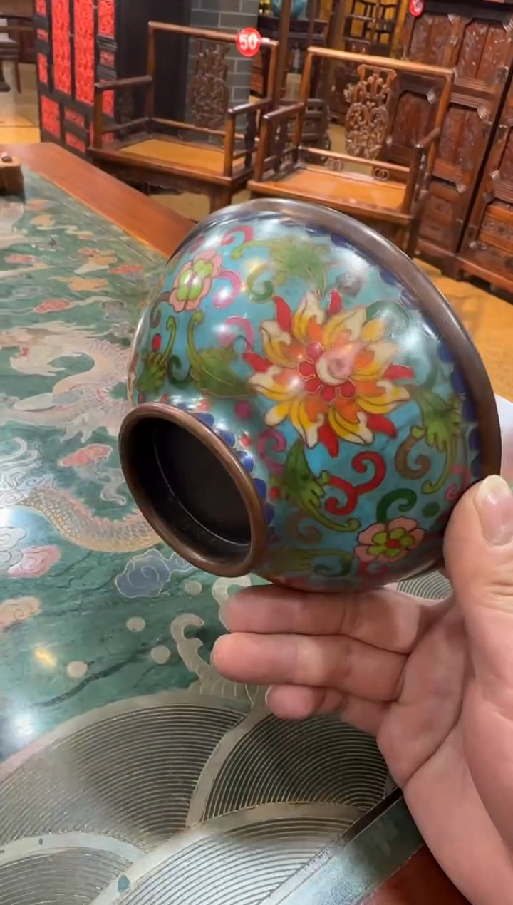 木景泰蓝   供碗  摆件