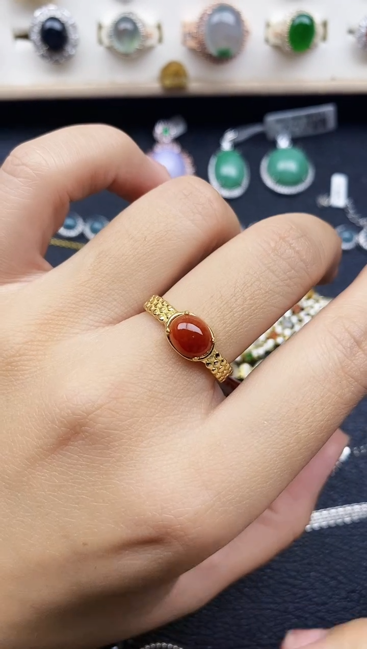 【闪购商品】翡翠戒指银S925镶嵌1111