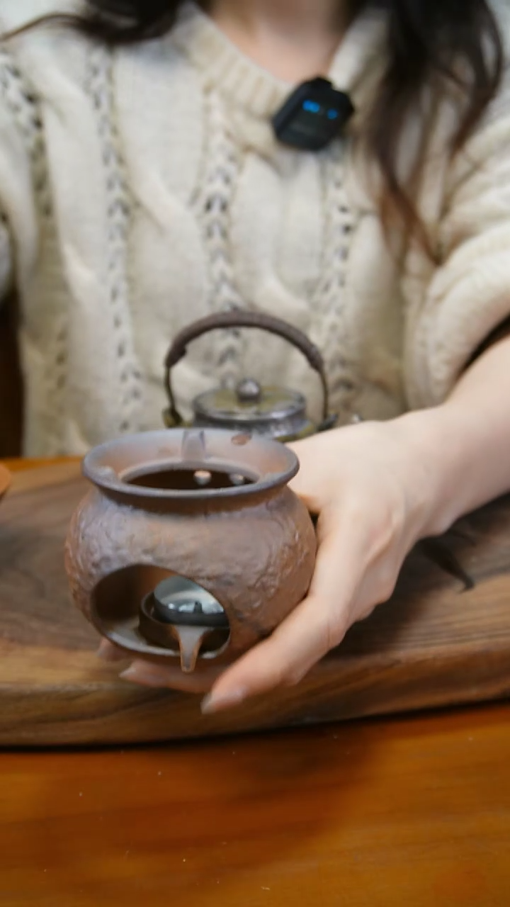 【闪购商品】B18温茶炉磨砂感老岩泥茶壶