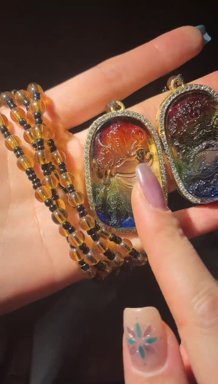 【闪购商品】【闪购商品】【闪购商品】多彩龙牌和二爷项链