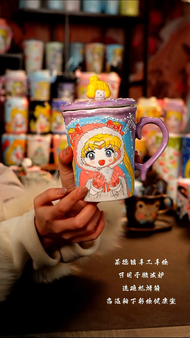 景德镇手工手绘陶瓷杯杯