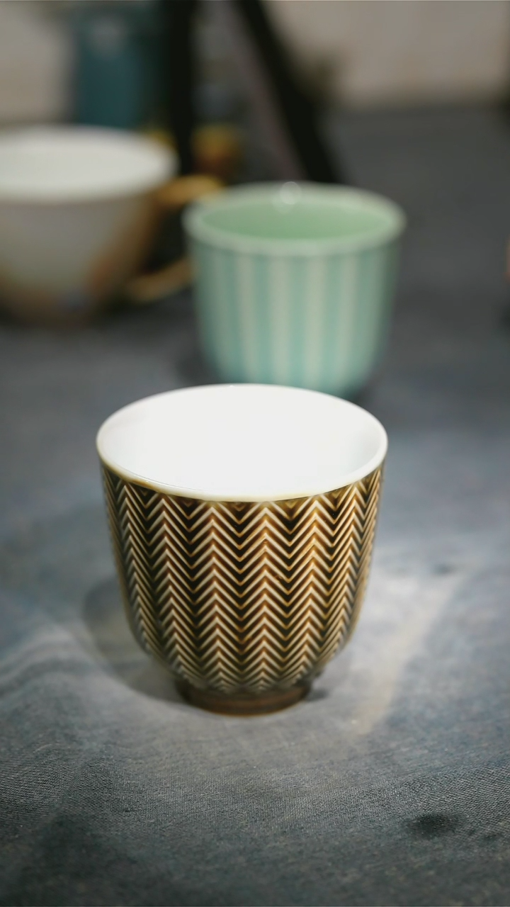 【闪购商品】碗浪鬼柴烧釉绘柴烧浪鬼柴烧釉绘柴烧杯