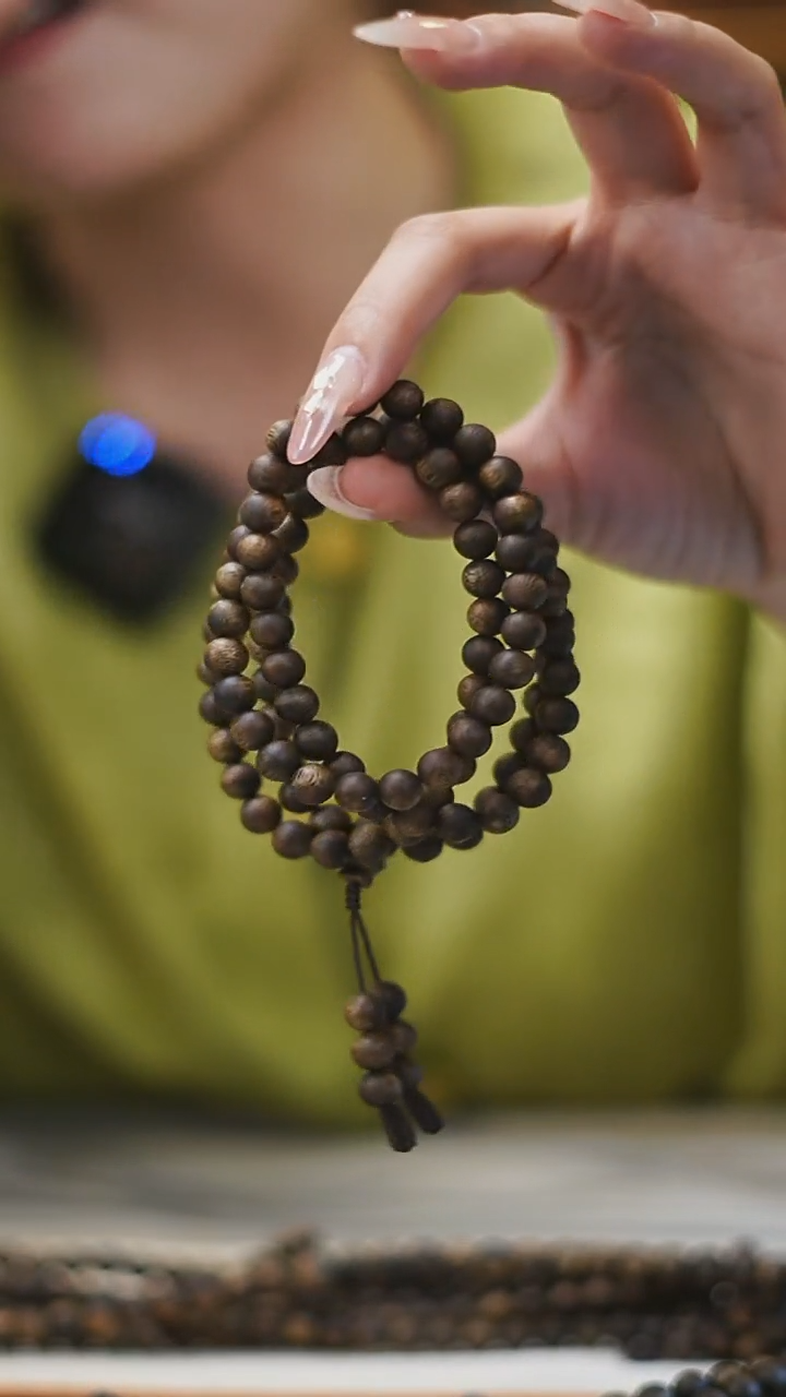 手串沉香7mm张勺子圆珠多圈19g+多样性发一