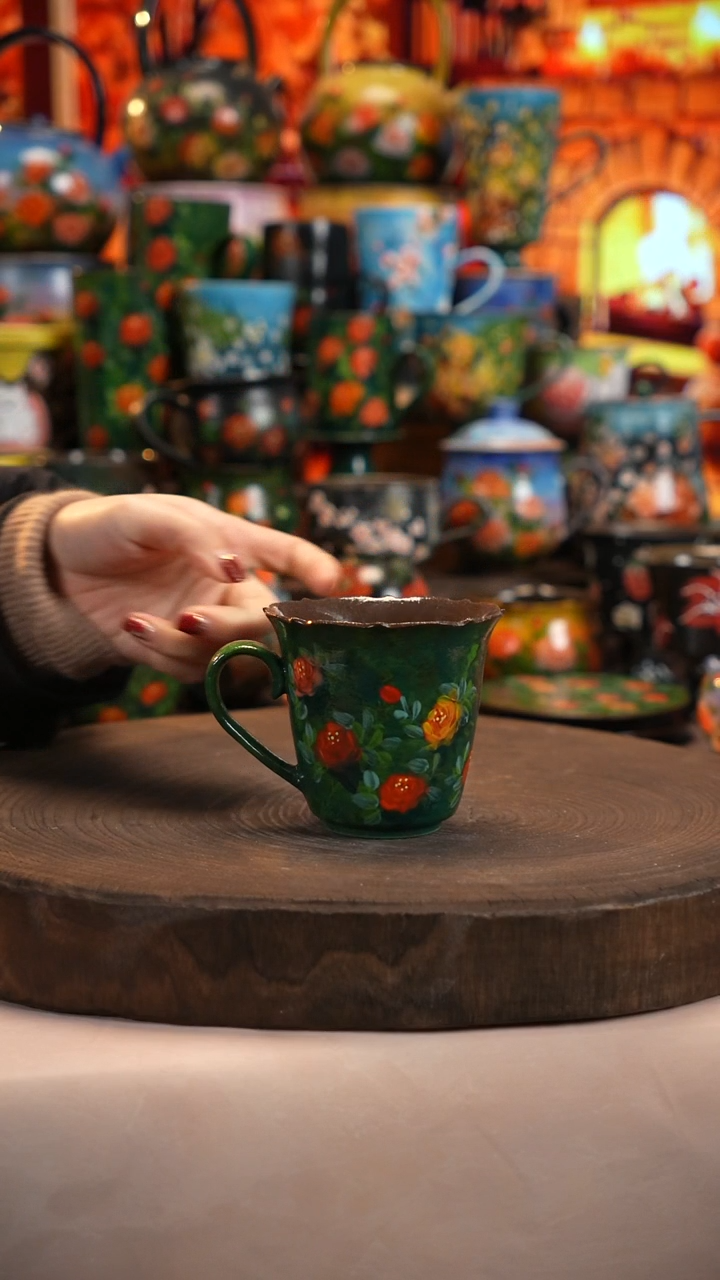 油画  釉下彩   杯子 