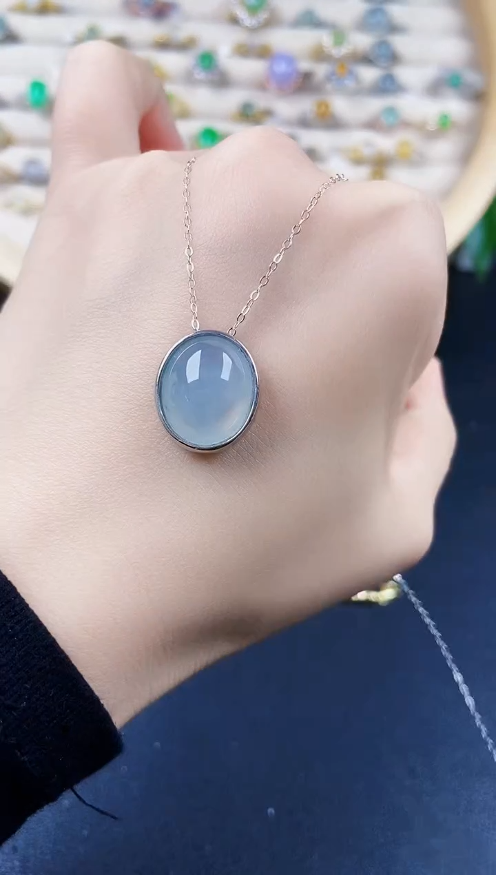 【闪购商品】翡翠颈饰银S925镶嵌35344555