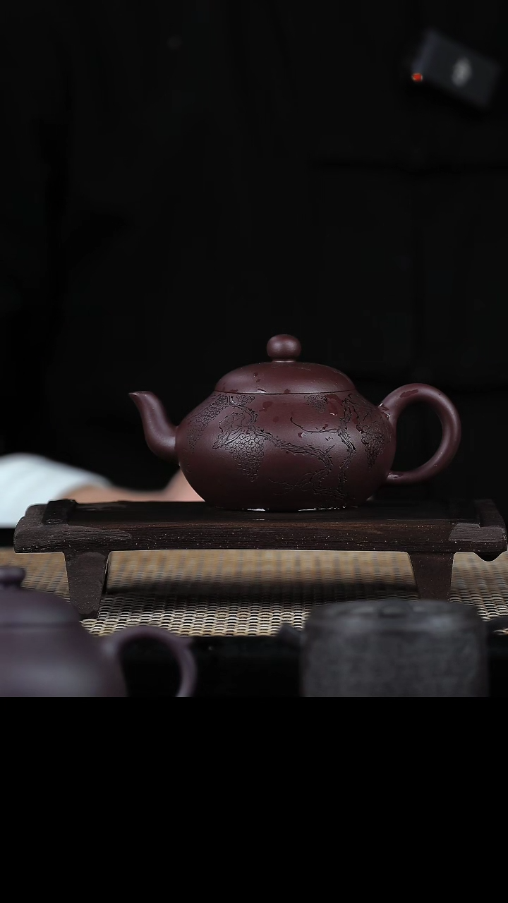 【闪购商品】手工原矿紫茄泥梨形  150cc