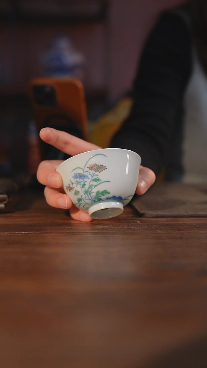 【闪购商品】杯慕胤堂斗彩玉楼春品杯