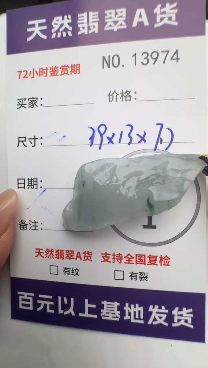 【闪购商品】翡翠颈饰未镶嵌原石13974