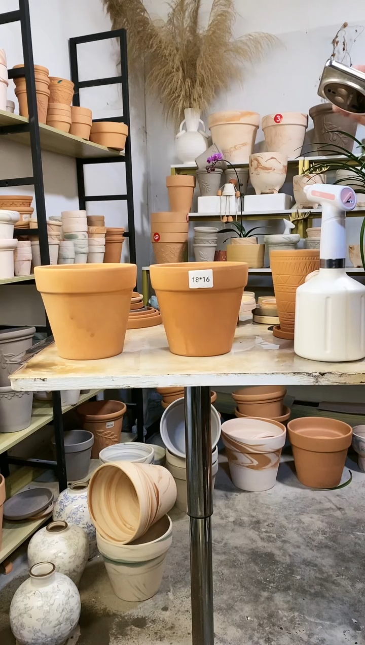 【闪购商品】陶18*16红陶国际 2盆无托