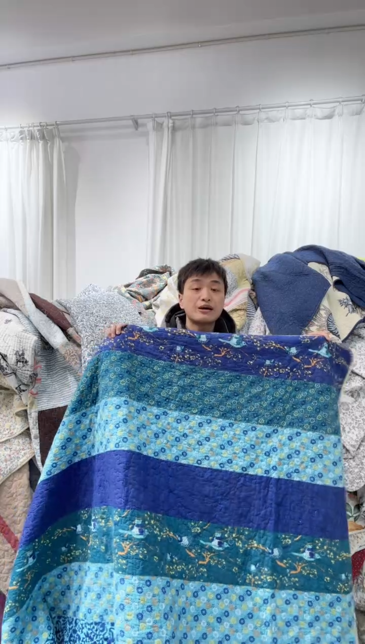 棉200*220纯棉床盖60号微瑕