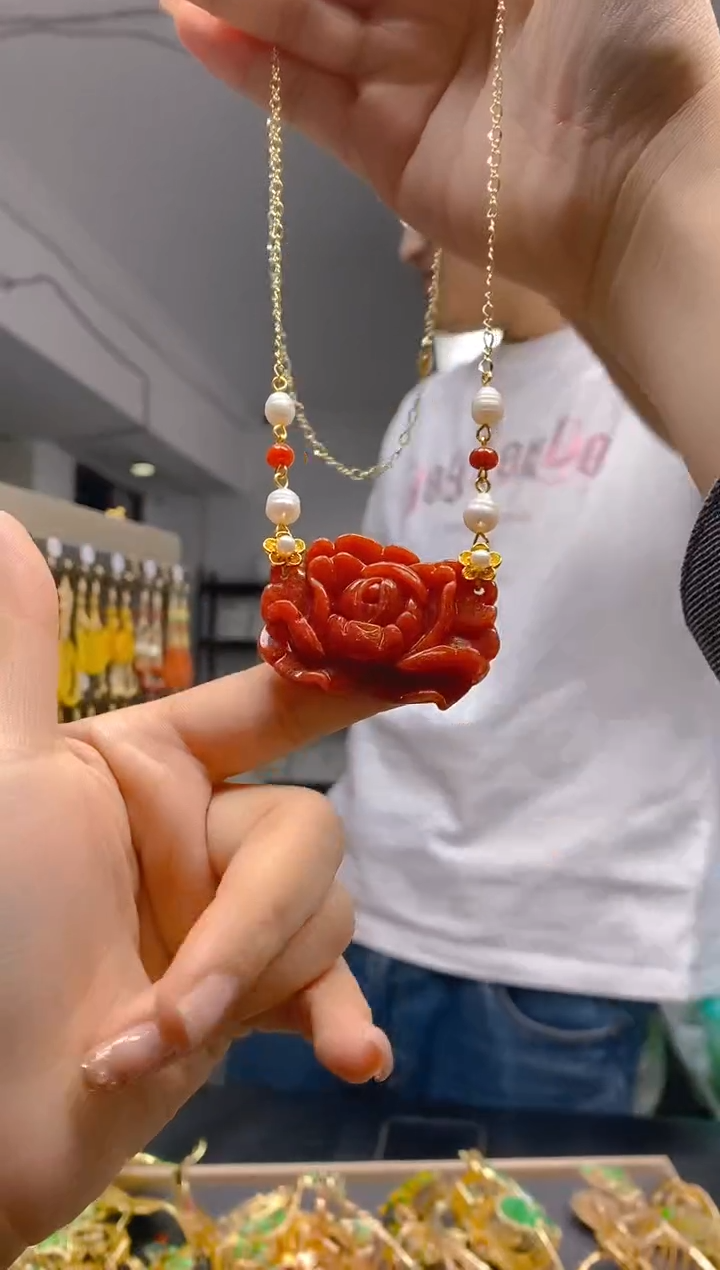 【闪购商品】翡翠耳饰合金0381翡翠锁骨链