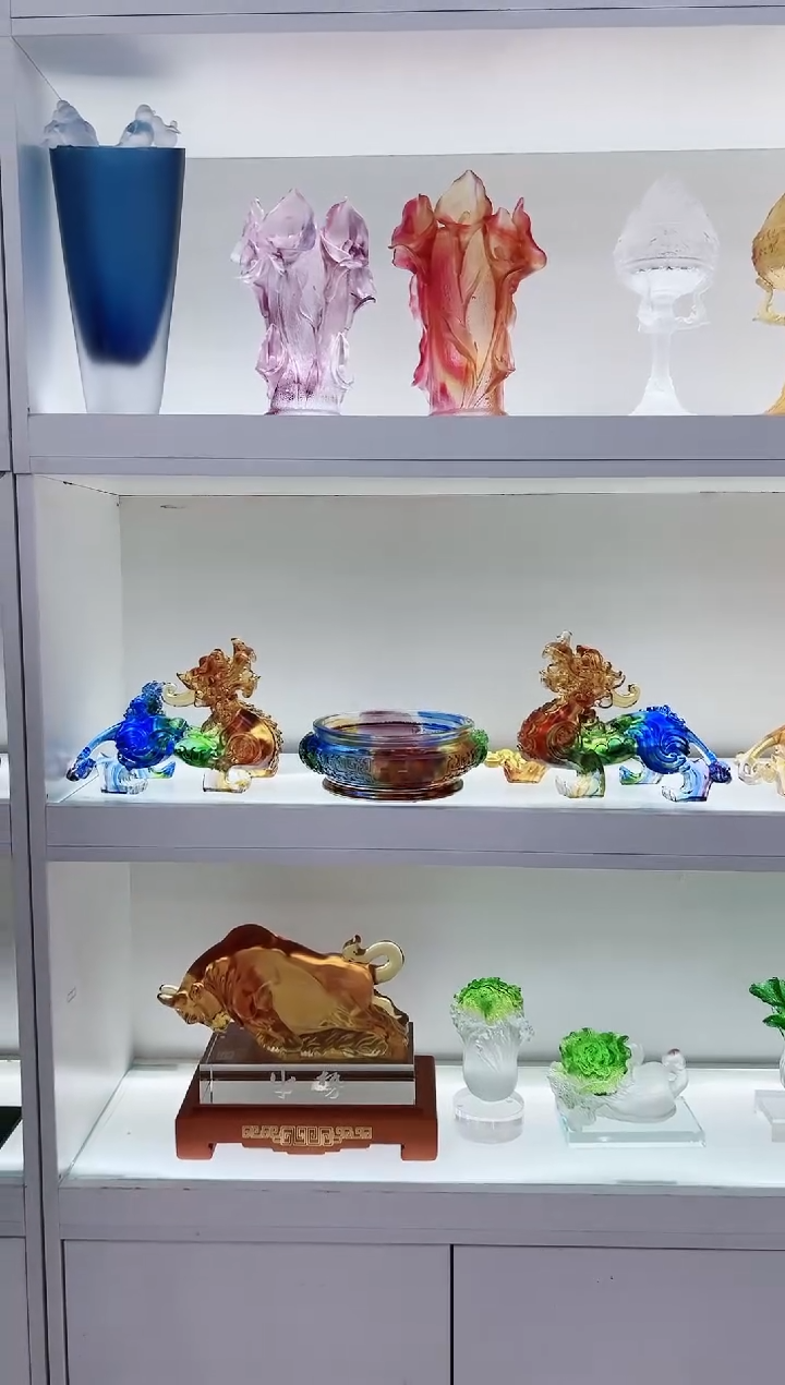 【闪购商品】茶宠古法琉璃大号貔貅一对+聚宝盆配元宝