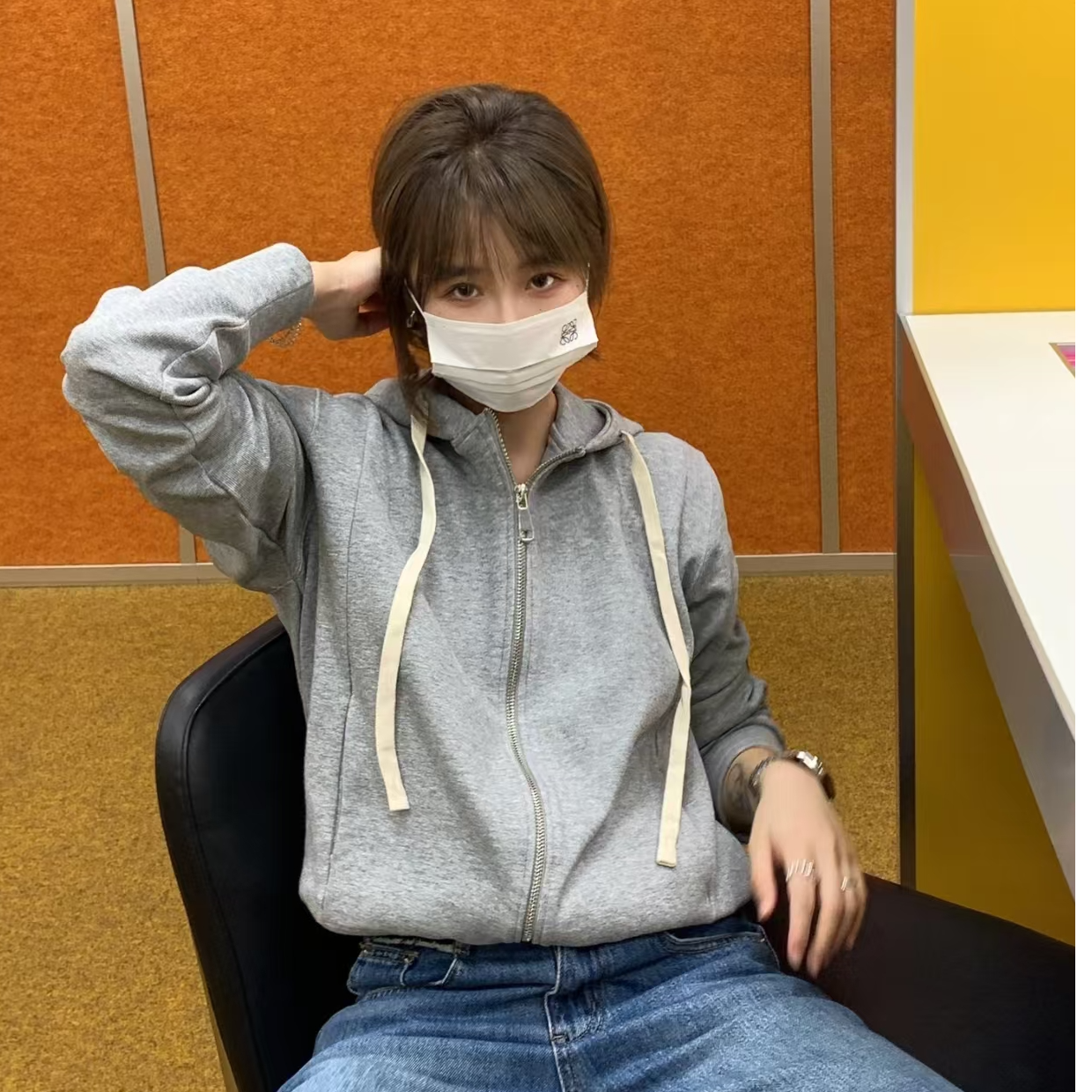 早春新品廓形卫衣外套