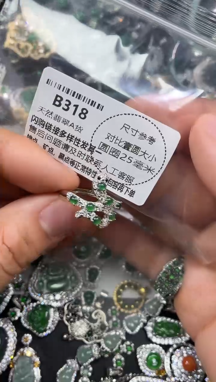 颈饰未镶嵌翡翠B318戒指