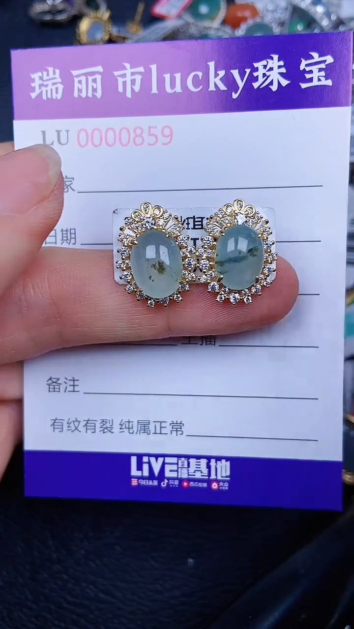颈饰银S925镶嵌翡翠859