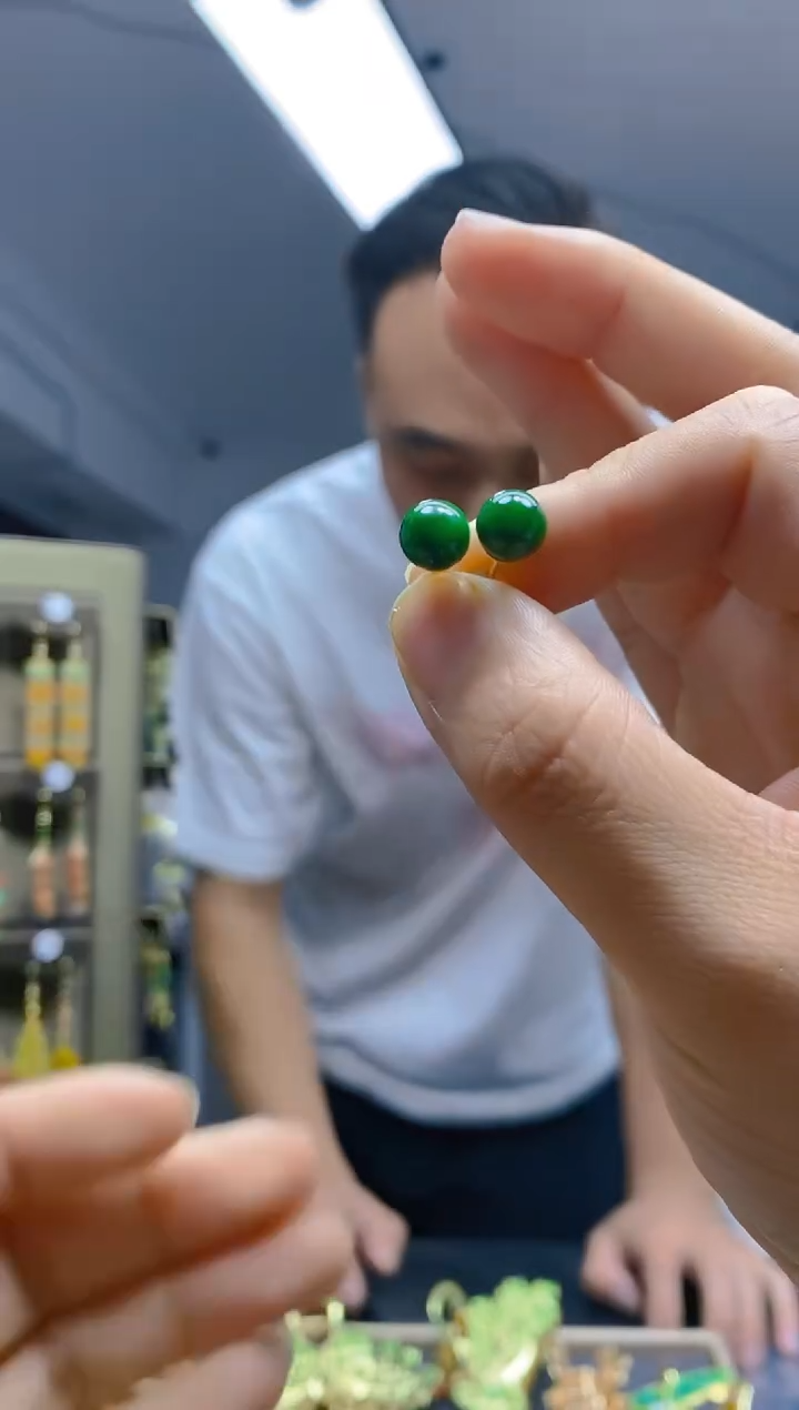 【闪购商品】翡翠耳饰合金433翡翠耳钉
