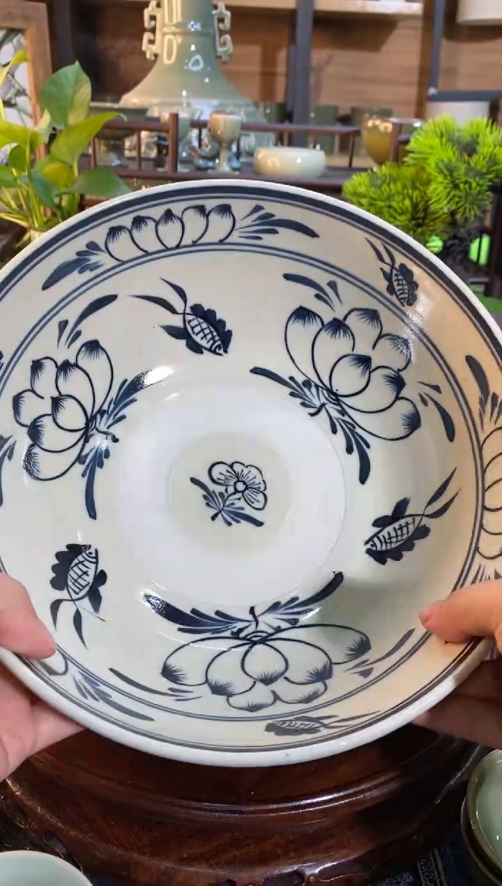 【闪购商品】122889兰花瓷老碗24*13 1只