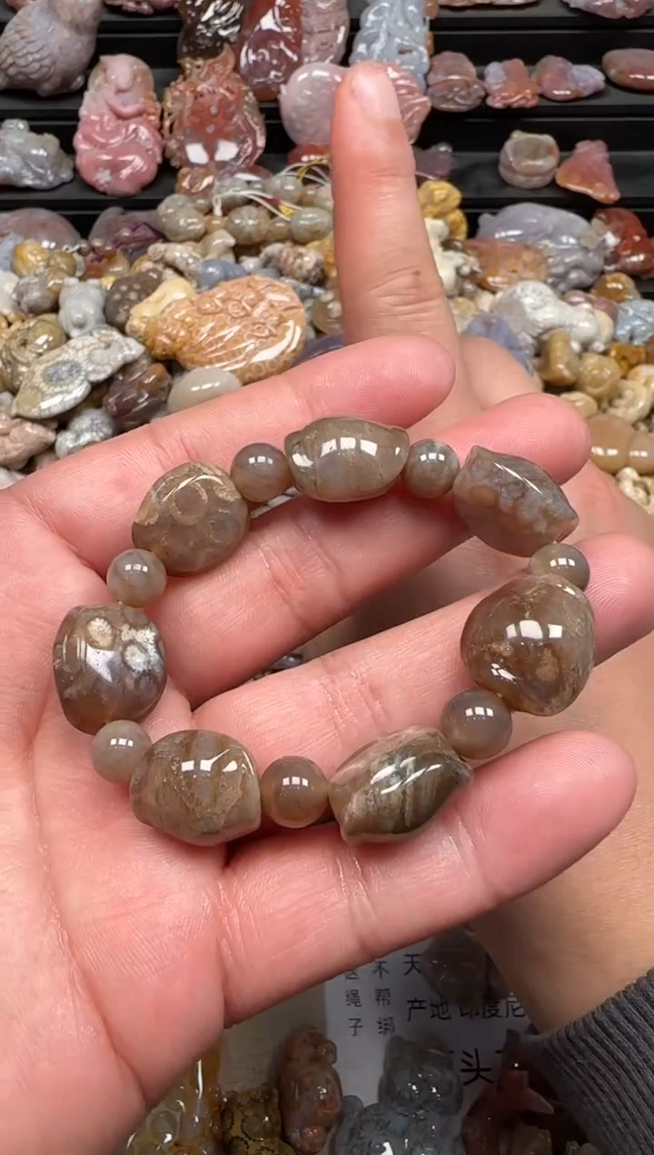 【闪购商品】硅化珊瑚（珊瑚玉）颈饰未镶嵌488