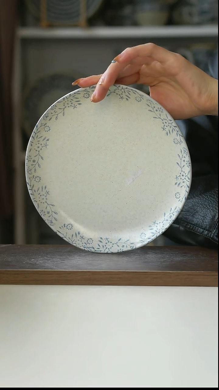 陶Hitable冰湖蓝早餐盘18.5cm@4-2@