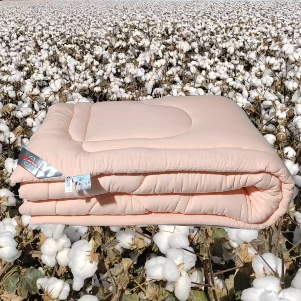 新疆纯棉花被（无网）绗缝被  纯色水洗棉被套  夏凉被  秋冬被  