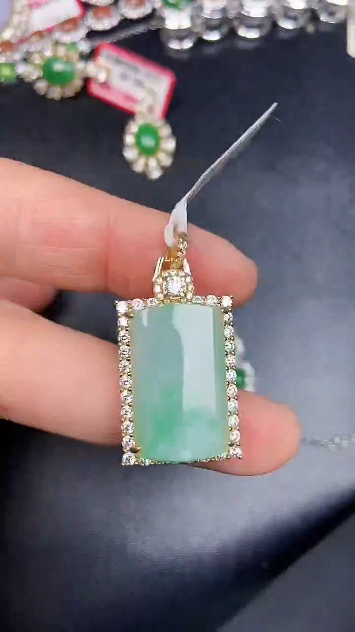 银S925镶嵌戒指翡翠3740